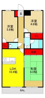 ルミエール3番館【7階】の間取り