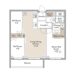 神奈川県横浜市神奈川区松ケ丘【マンション】の間取り