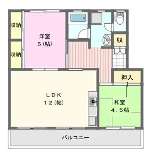 第一パークサイドマンション【4階】の間取り