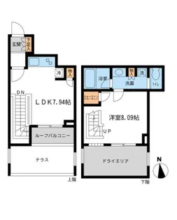 レジデンス白金コローレ【1階】の間取り