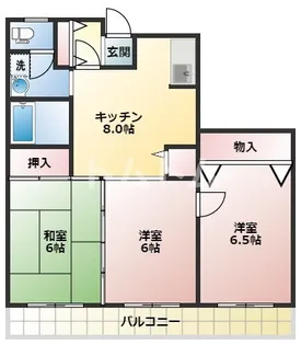 グリーンタウン市川【3階】の間取り