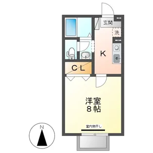 セジュール大内A【1階】の間取り