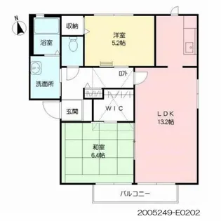 ベイサージュ豊岡 E棟【2階】の間取り