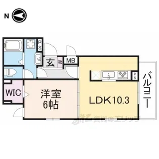 アンダンテ郡津【3階】の間取り