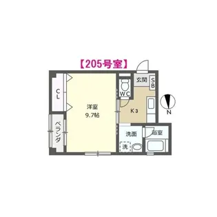 UNI-ONE 3by4【2階】の間取り