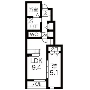 right bright AP【1階】の間取り