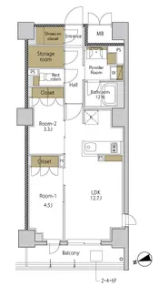 東京都大田区大森北5【マンション】の間取り