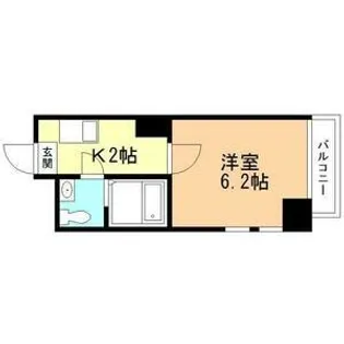 パレスRX大和町【1階】の間取り