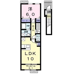 新潟県新潟市江南区城所1【アパート】の間取り