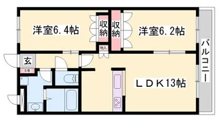 アベニール中島【2階】の間取り