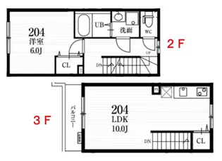 ミハス学芸大学【2階】の間取り