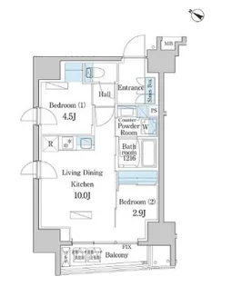 東京都中央区日本橋蛎殻町1【マンション】の間取り