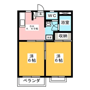 フィフティストーム剣崎【2階】の間取り