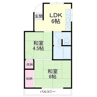 木下コーポ【2階】の間取り