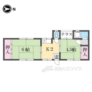 茶屋ノ前荘【1階】の間取り