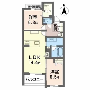 リオリエントプレミアス【2階】の間取り