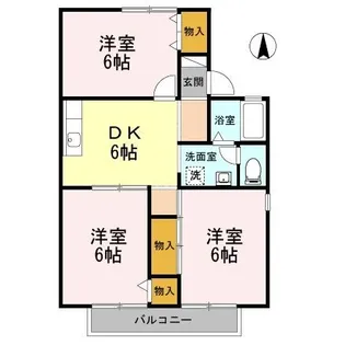 ハイツクレスト A【1階】の間取り