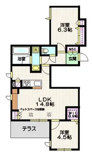 東京都板橋区成増4【マンション】の間取り