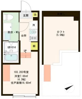 ローレルフレート【1階】の間取り