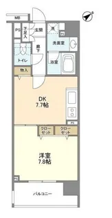 1DKの間取り画像