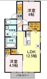 愛知県豊明市三崎町井ノ花【アパート】の間取り