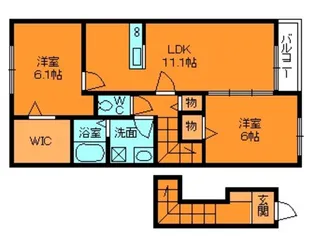 奈良県大和郡山市額田部北町【アパート】の間取り