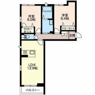 シャーメゾン新光町【3階】の間取り
