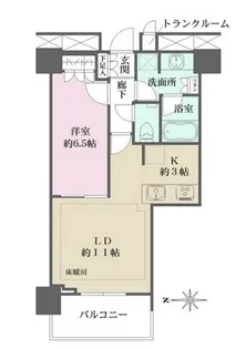 パークハウス清澄白河タワー【6階】の間取り