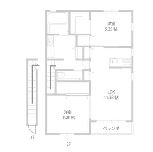 渋川市半田アクシス【2階】の間取り
