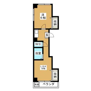 林産業マンション【5階】の間取り