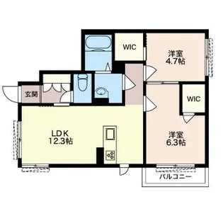 アプフェル【1階】の間取り