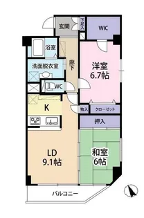 サンコートWAN【2階】の間取り