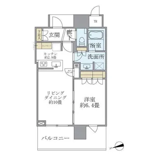 ブリリアタワー池袋【19階】の間取り
