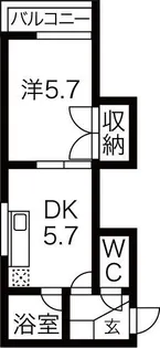 レジデンス東豊【4階】の間取り