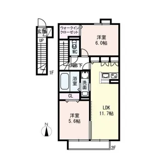 サンメゾン【2階】の間取り