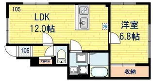 ルシール 105【1階】の間取り