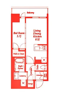 リビオメゾン横濱大通り公園【11階】の間取り