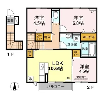 スペリアージュ B棟【2階】の間取り