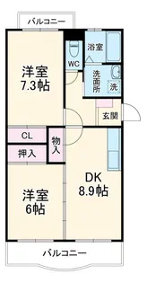 エクレールB【2階】の間取り