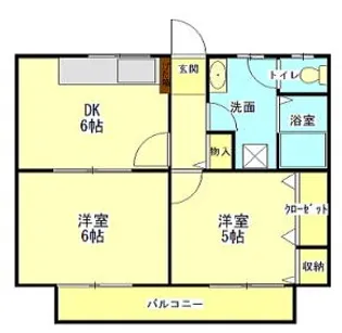 フォブール肱南 203号室【2階】の間取り