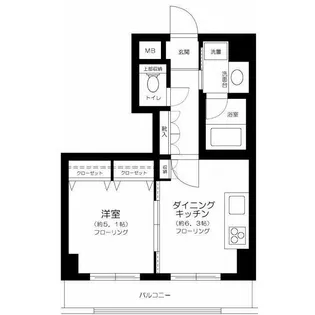 クレッセント中目黒【7階】の間取り