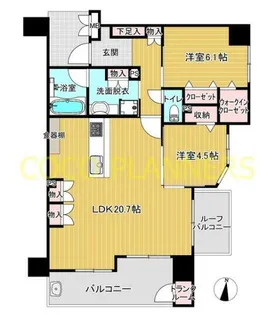 レジデンシャル武蔵ケ丘【8階】の間取り