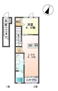 レヴァータ山澄【2階】の間取り