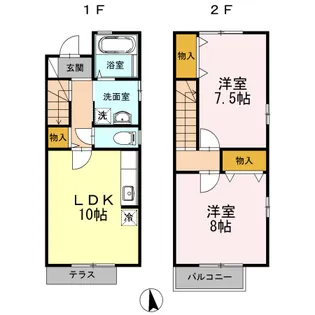 東京都葛飾区堀切8【一戸建】の間取り