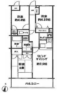 ベルドゥムール宮本町【1階】の間取り