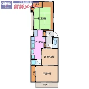 光荘 南棟【1階】の間取り