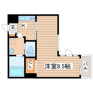 カーサ・スタジオーネ原町【5階】の間取り