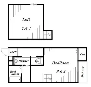 Escada SOGA【2階】の間取り