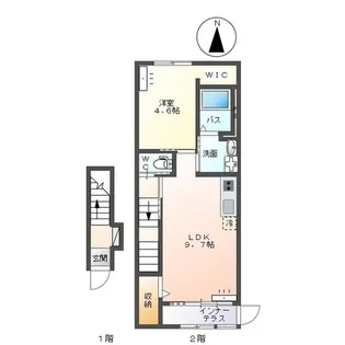 仮)2×4・ユニヴァリィII栃木市今泉町【2階】の間取り