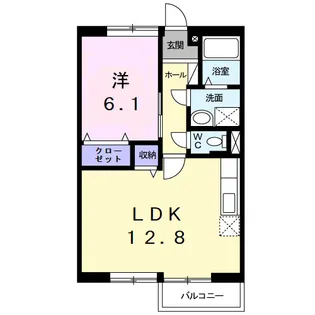 千葉県東金市台方【アパート】の間取り